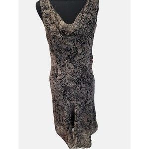 Womens G Dresses Black Paisley Sleeveless Dress Size 13